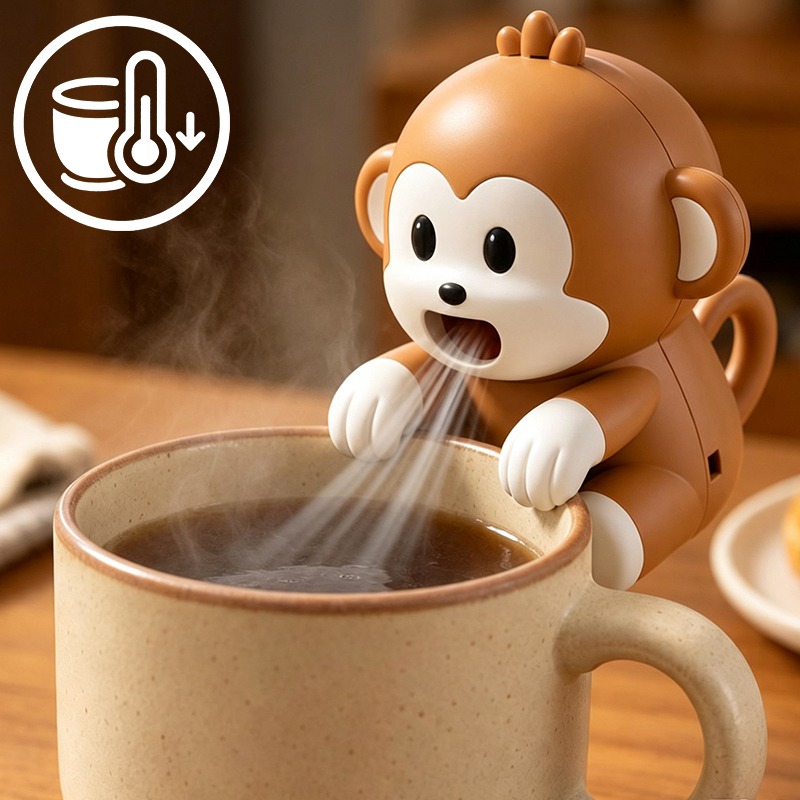 Baby Food Stew - Ventilador Portátil con Forma de Mono