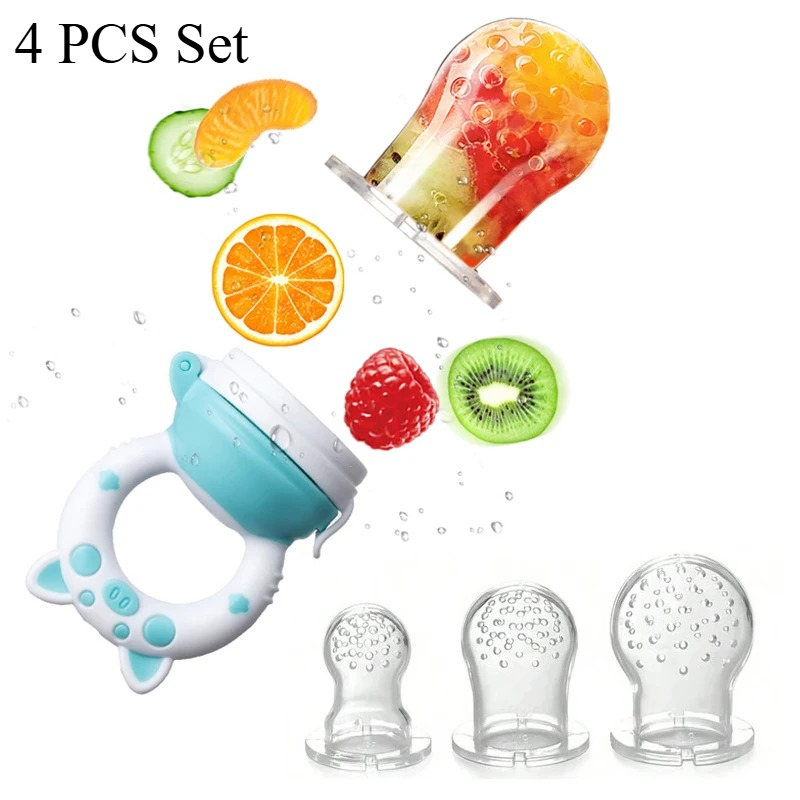 Baby Food Ingredients - Juego de 4 Alimentadores de Silicona