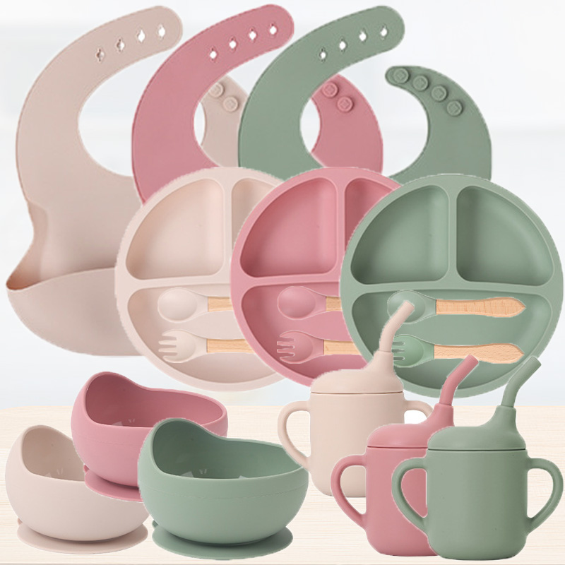 Baby Food Kit - Juego de vajilla de silicona para