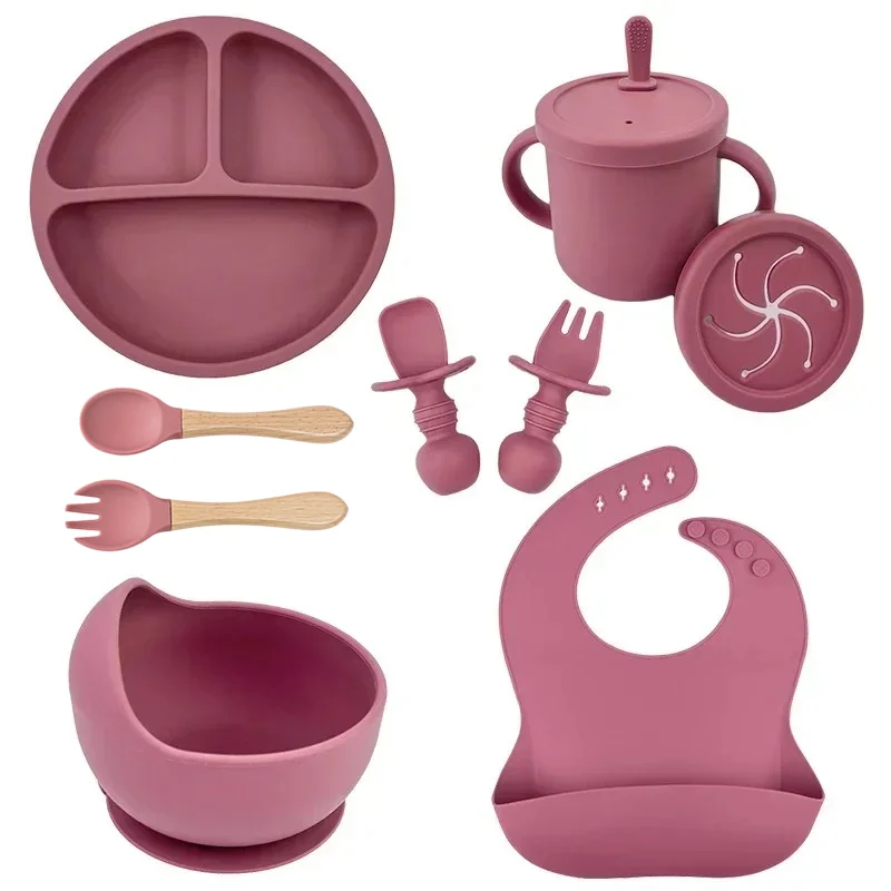 Baby Food Kit - Juego de platos de silicona de