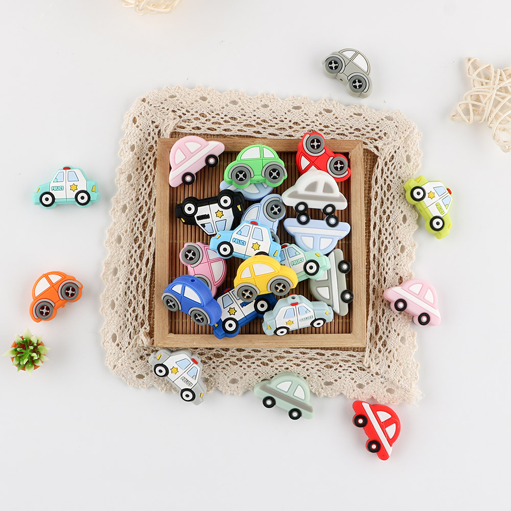 Baby Food Brand - Mini cuentas de silicona para coche,