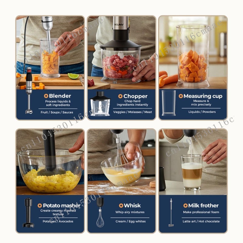 Batidora de Mano 6 en 1 de 120 - Baby Food Hand Blender reseña y precio