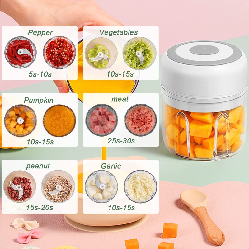 Picadora de Ajo Eléctrica de 2 - Baby Food Ingredients reseña y precio