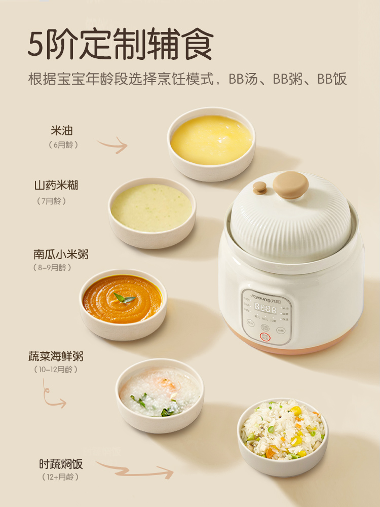Olla BB de micropresión Jiuyan - Baby Food Stew reseña y precio